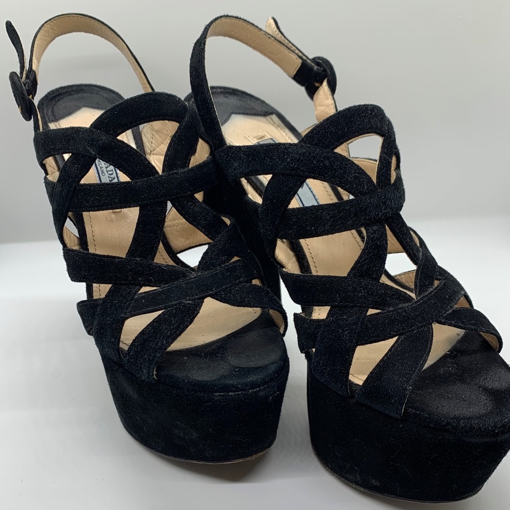 Prada Suede Chunnky Platform SZ 6